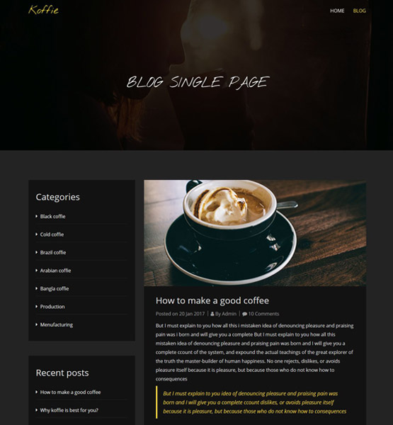 Koffie-Multi-purpose One Page HTML Template